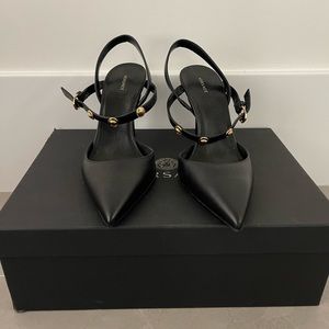 Versace Leather Stud Pumps